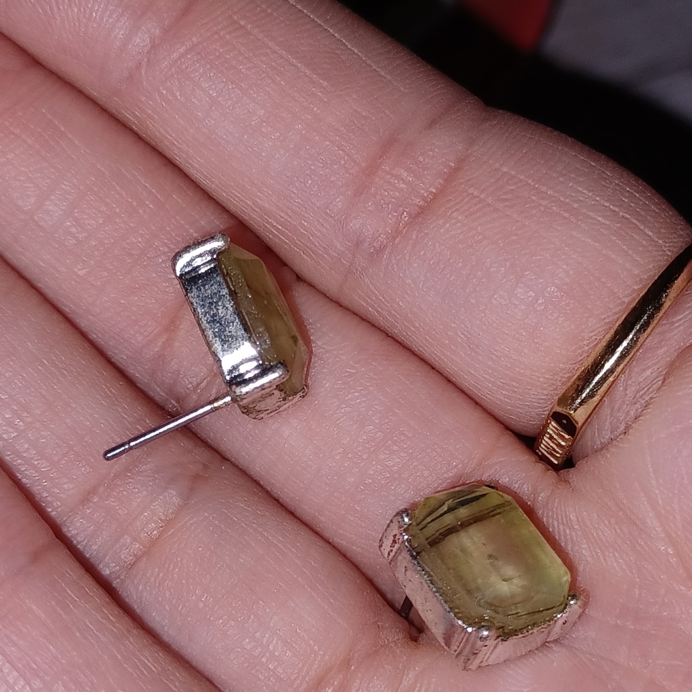 Napier Vintage Topaz Rock Earrings